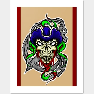 pirate skull Posters and Art